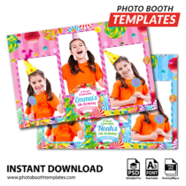 Sweet Candy Land 3-pose Postcard