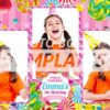 Sweet Candy Land 3-pose Postcard