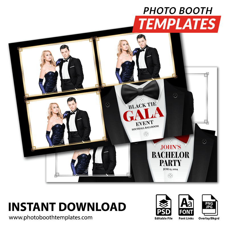 Black Tie Affair 3-pose Postcard