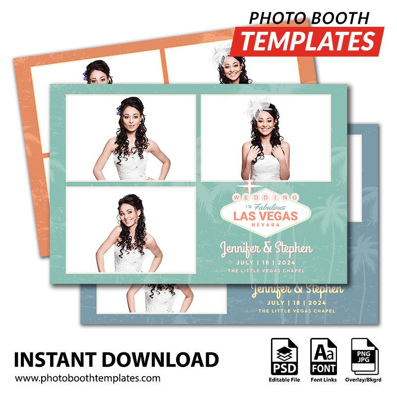 Vegas Wedding 3-pose Postcard