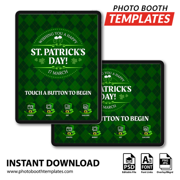 St. Patrick's Bash iPad Welcome Screens