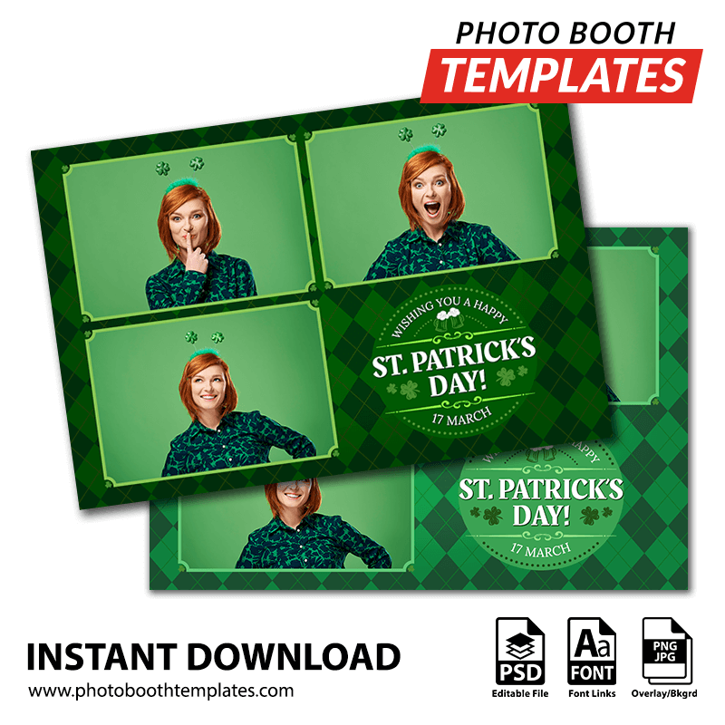 St. Patrick's Bash 3-pose Postcard