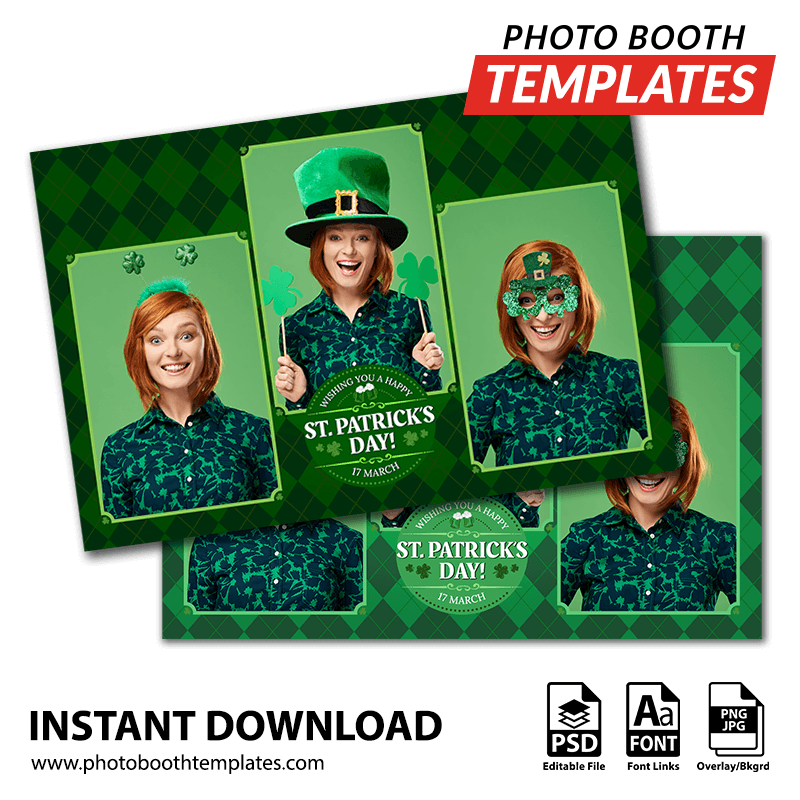 St. Patrick's Bash 3-pose Postcard