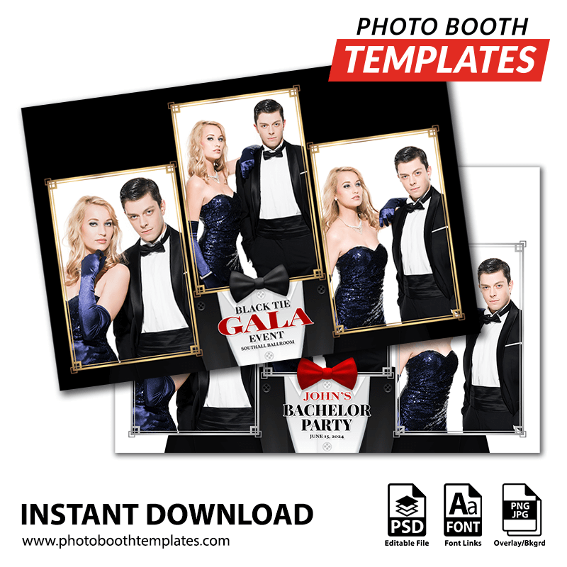 Black Tie Affair 3-pose Postcard