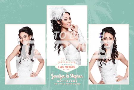 Vegas Wedding 3-pose Postcard