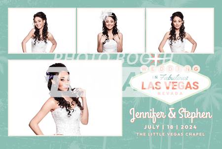 Vegas Wedding 4-pose Postcard