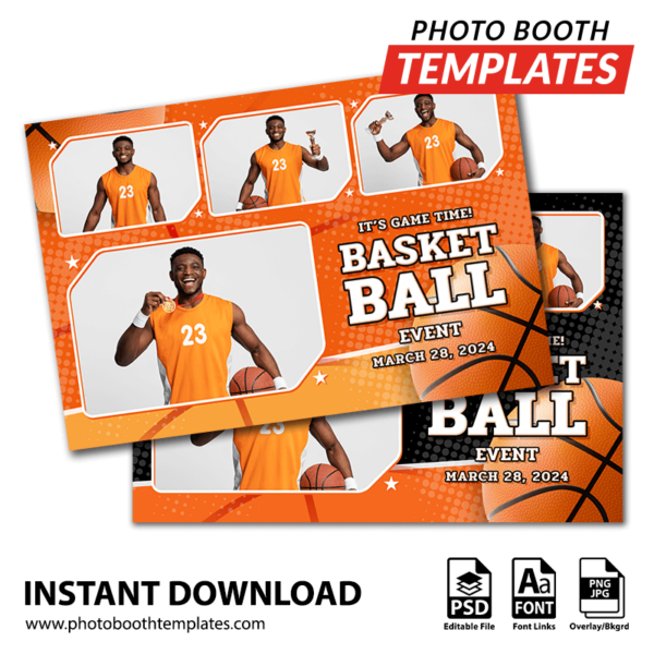 Basketball Celebration 4-pose Postcard