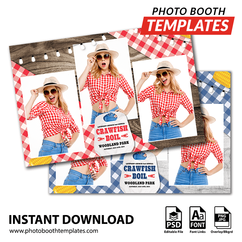Seafood Boil 3-pose Postcard