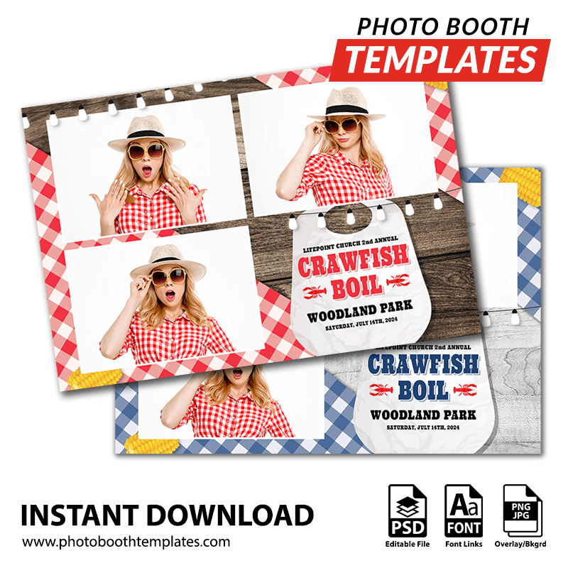 Seafood Boil 3-pose Postcard