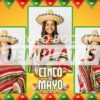 Cinco de Mayo Festivity 3-pose Postcard