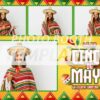 Cinco de Mayo Festivity 4-pose Postcard