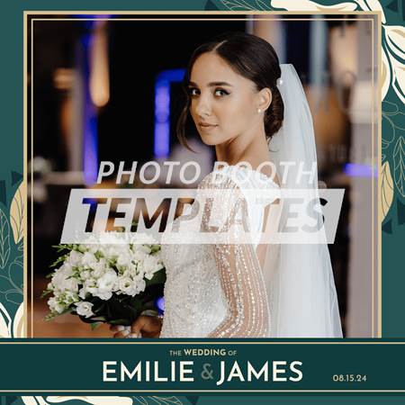 Graphic Floral Wedding Square