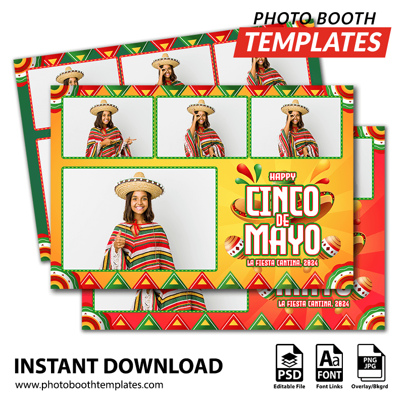 Cinco de Mayo Festivity 4-pose Postcard