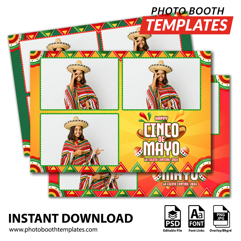 Cinco de Mayo Festivity 3-pose Postcard