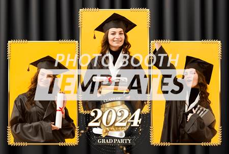Graduation Ceremony 3-pose Postcard