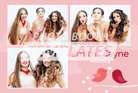 Romantic Love Birds 3-pose Postcard