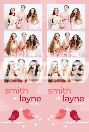 Romantic Love Birds 3-up Strips 2 Romantic Love Birds 3-up Strips
