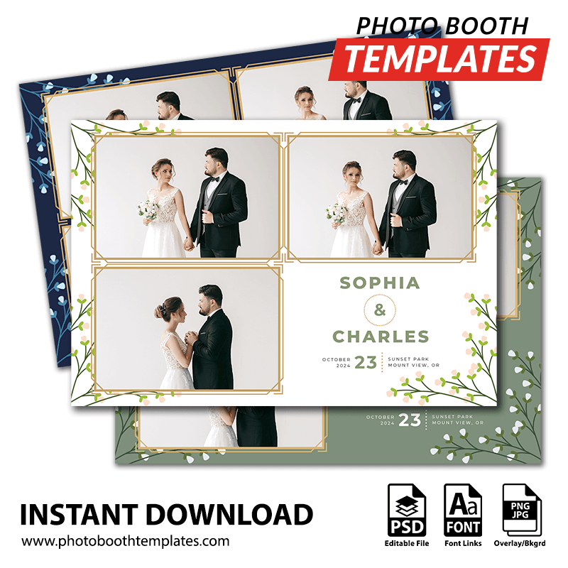 Budding Romance 3-pose Postcard