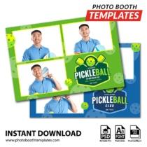 Pickleball Event 3-pose Postcard