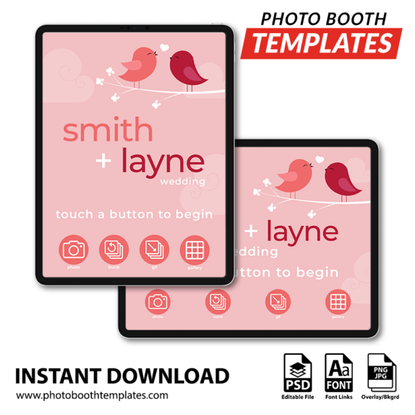 Romantic Love Birds iPad Welcome Screens
