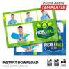 Pickleball Event 4-pose Postcard