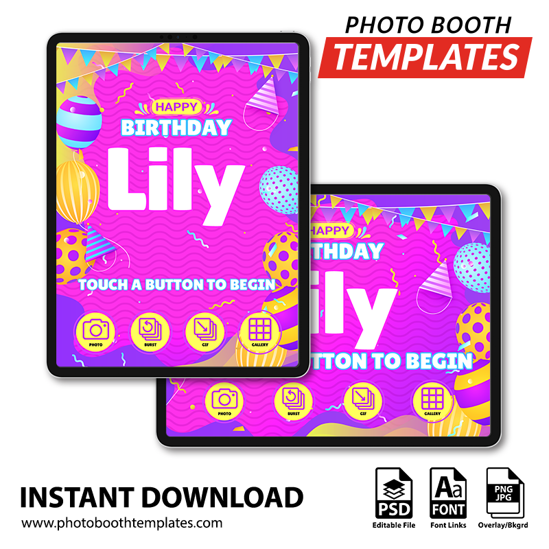 Birthday Bonanza iPad Welcome Screens