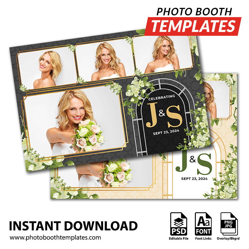 Garden Arbor 4-pose Postcard