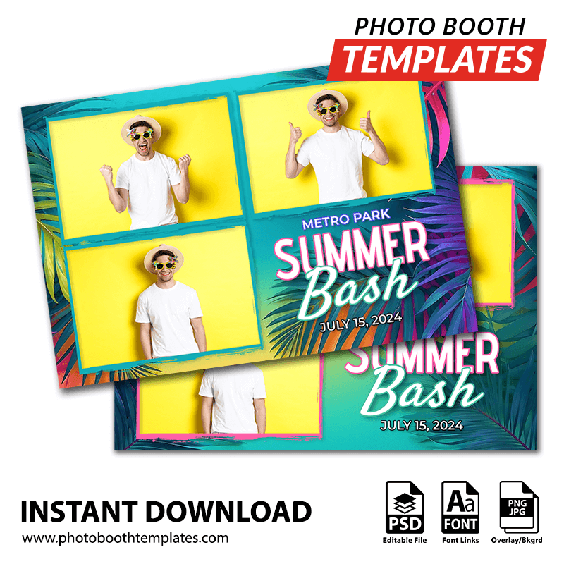 Summer Bash 3-pose Postcard