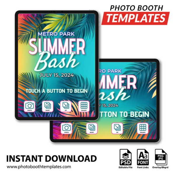Summer Bash iPad Welcome Screens