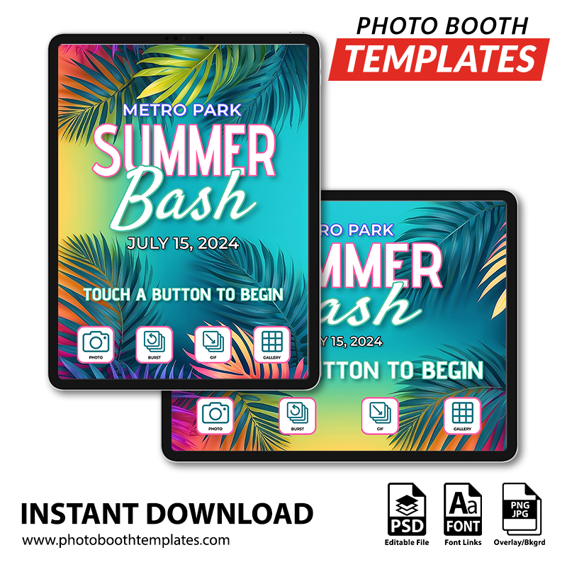 Summer Bash iPad Welcome Screens