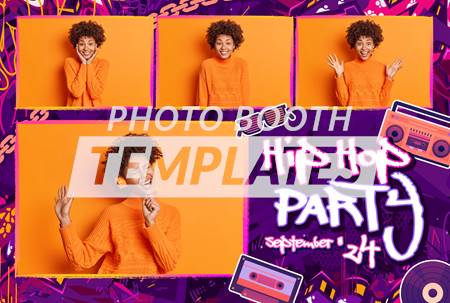 Hip Hop Celebration 4-pose Postcard
