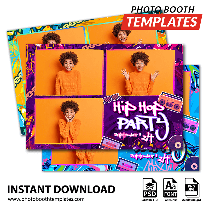 Hip Hop Celebration 3-pose Postcard