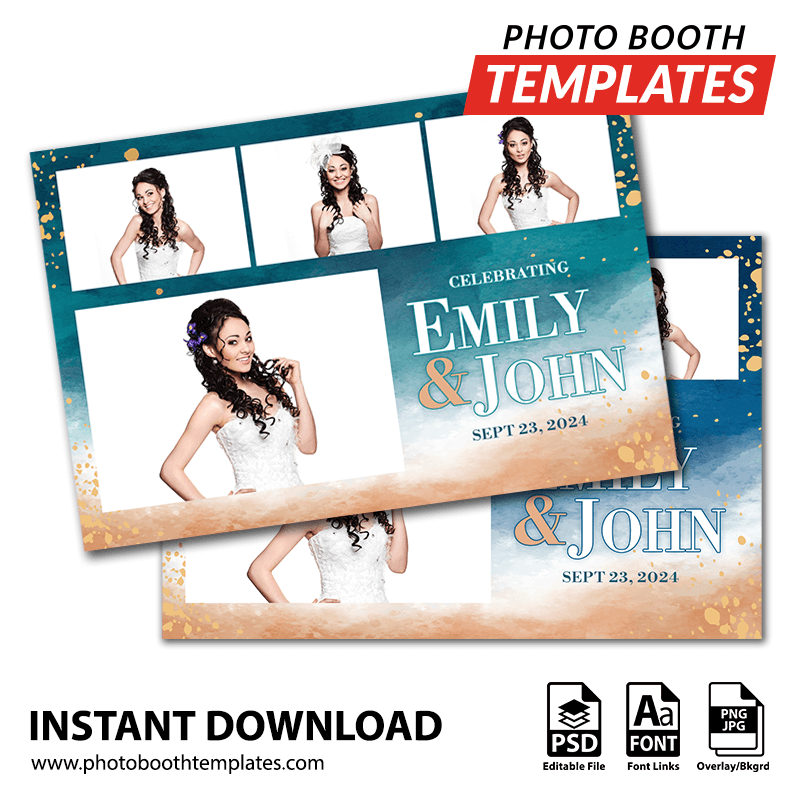 Seaside Celebration 4-pose Postcard