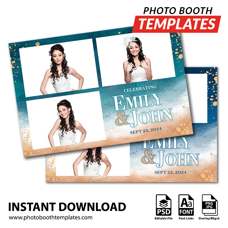 Seaside Celebration 3-pose Postcard