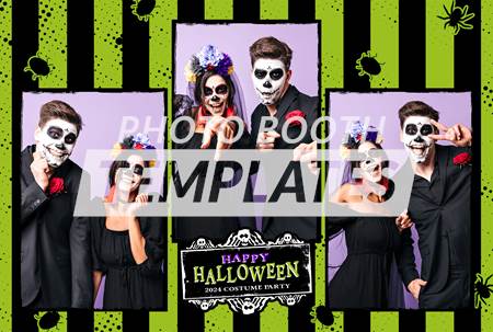 Halloween Showtime 3-pose Postcard