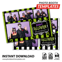 Halloween Showtime 4-pose Postcard