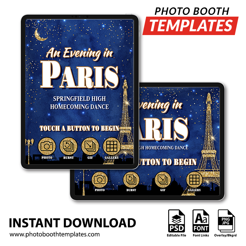 Midnight in Paris iPad Welcome Screens