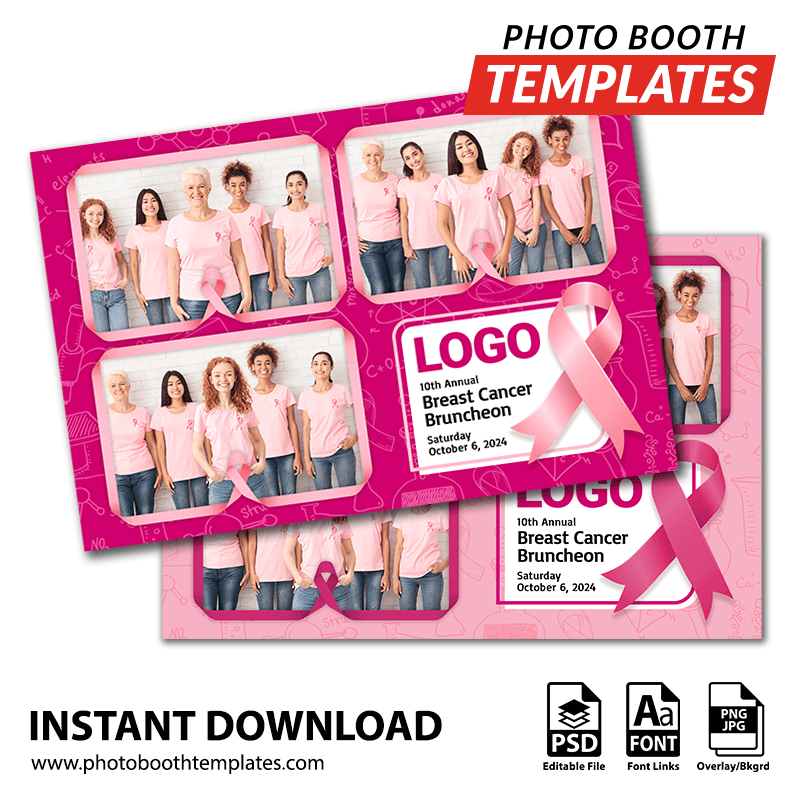 Breast Cancer Event 3-pose Postcard