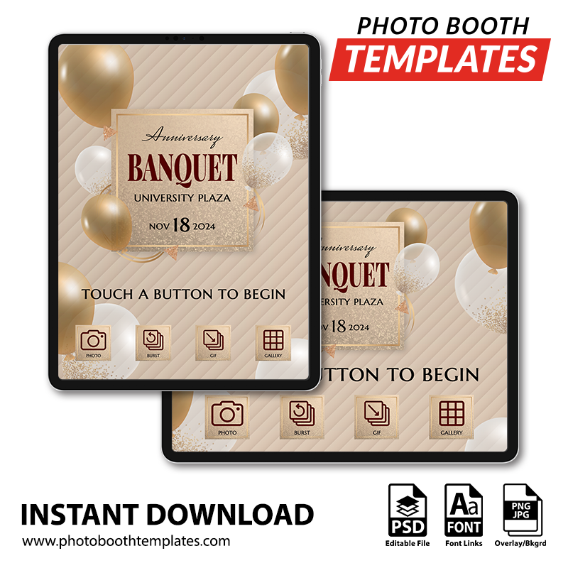 Glamorous Event iPad Welcome Screens