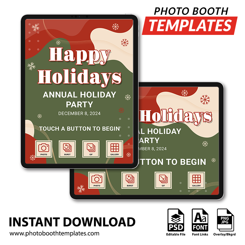 Holiday Bliss iPad Welcome Screens