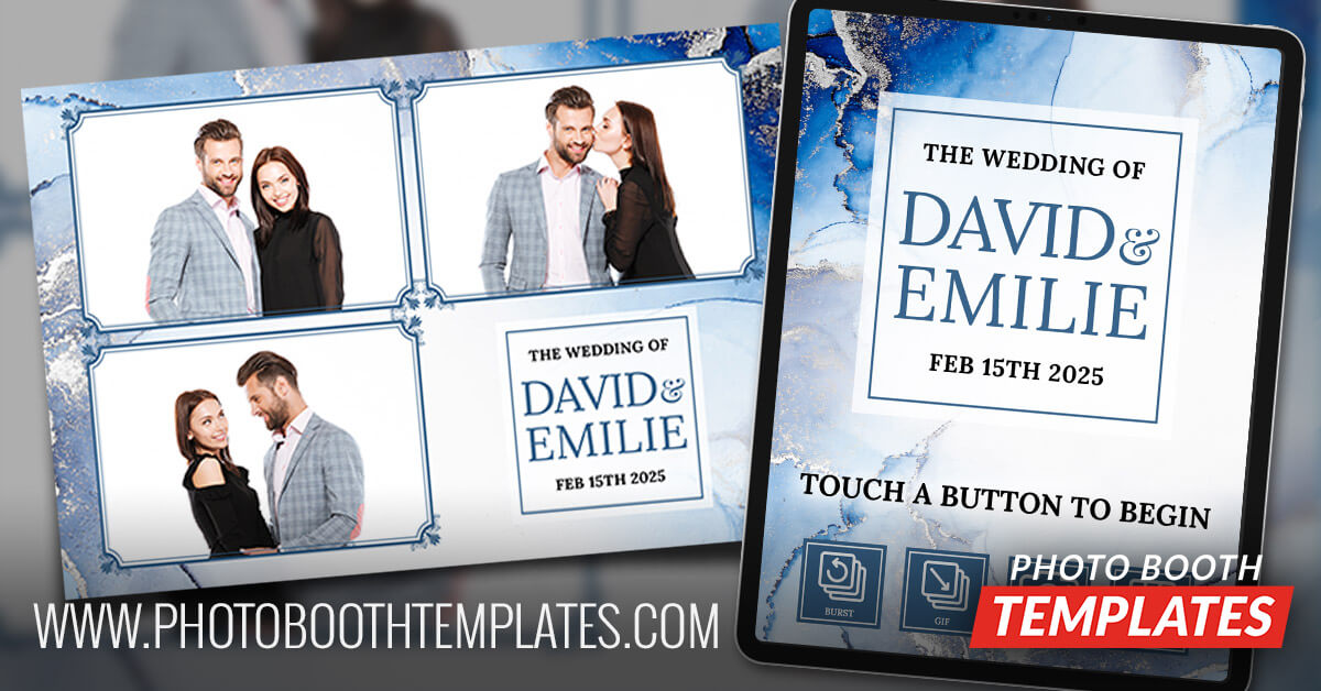 elegant formal winter wedding photo booth templates