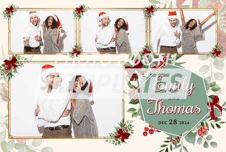 Holiday Elegance 4-pose Postcard