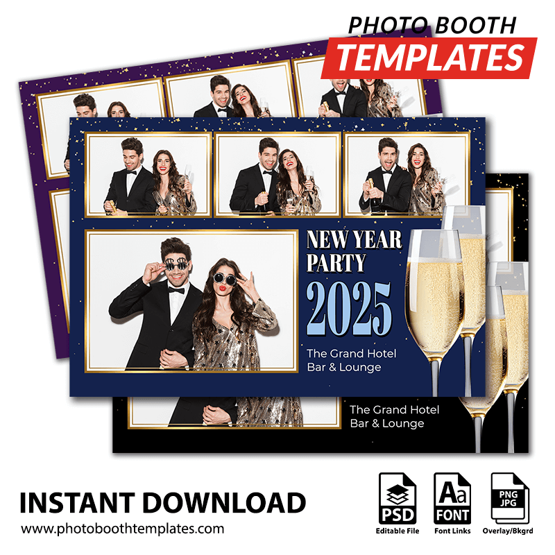 Champagne Affair 4-pose Postcard