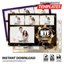 New Year Blast 4-pose Postcard