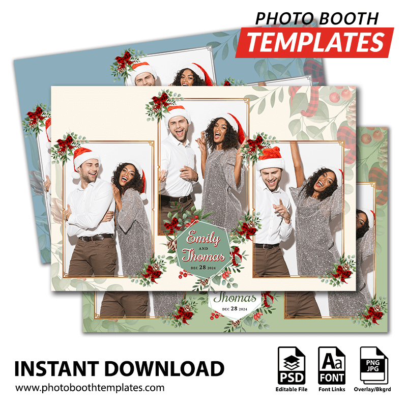 Holiday Elegance 3-pose Postcard