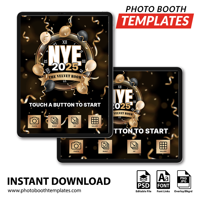 New Year Blast iPad Welcome Screens