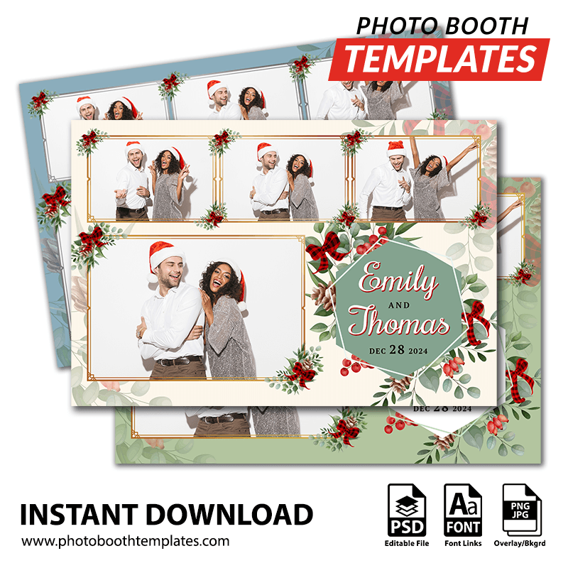 Holiday Elegance 4-pose Postcard