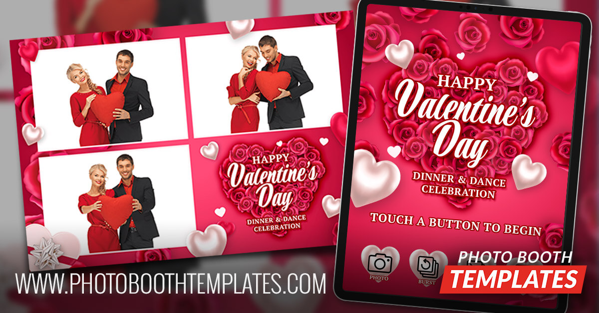 valentines day photo booth templates
