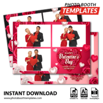 Rosy Valentine 3-pose Postcard