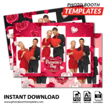 Rosy Valentine 3-pose Postcard